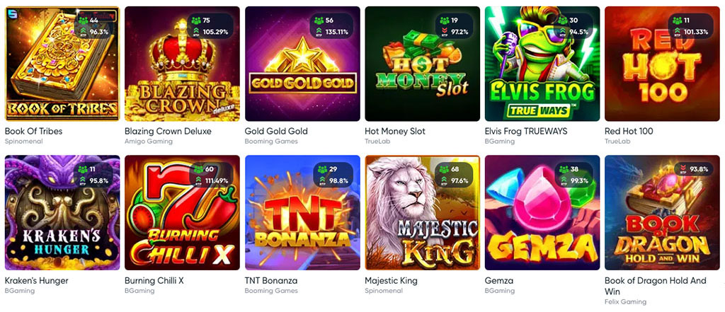 Ivibet igralni avtomati, Book of Tribes, Elvis Frog, Majestic King, Burning Chilli X, visoka izplačila, ikone, ponudniki iger