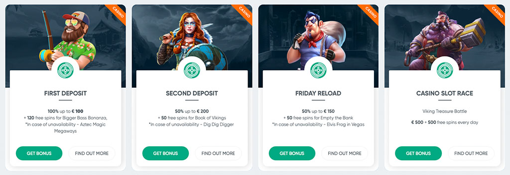 Ivibet bonusi, prvi polog, drugi polog, petkov bonus, turnir z vrtljaji, brezplačni vrtljaji, Viking, igralni liki, get bonus