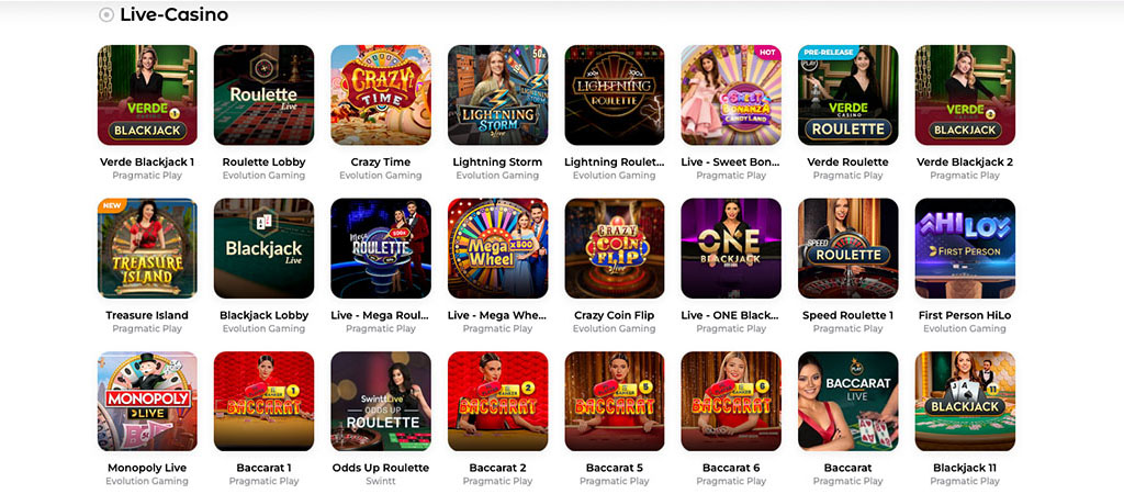 verde casino, igralnica v živo, blackjack, ruleta, baccarat, mega wheel, crazy time, monopoly, evolution gaming, pragmatic