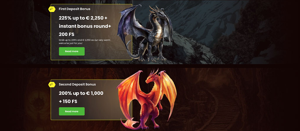 dragonslots casino, bonus ob prvem pologu, brezplačnih vrtljajev, drugi polog, fantazija, zmaji, promocije, spletna igralnica