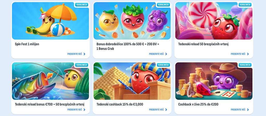 spletna igralnica, Nomini, bonusi, promocije, sadje, denar, igre, bonus dobrodošlice, tedenski bonus, brezplačni vrtljaji