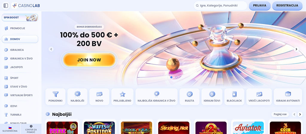 CasinoLab Casino, Casino Bonus, VIP in Ostale Promocije