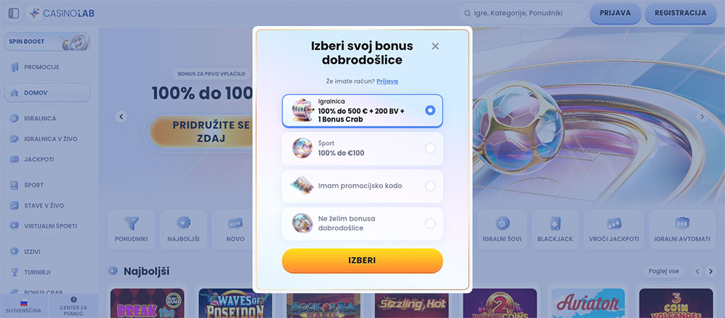 Kako Poteka Registracija, CasinoLab Igralnica, online casino, casino igre slovenja