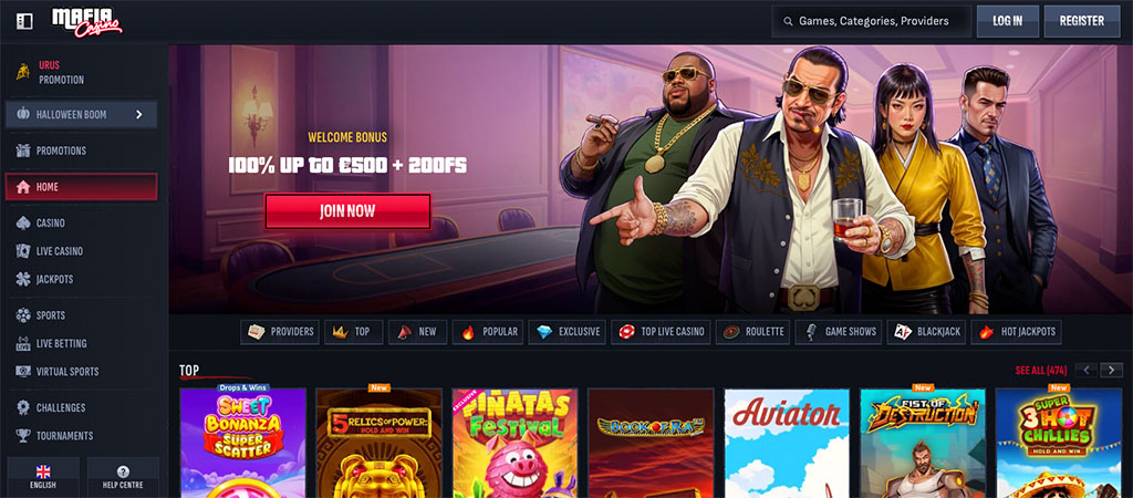 Mafia Casino, Dobrodošli v Podzemlju Zabave