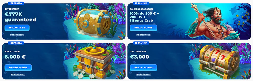 Ponudba za Brezplačne, Online casino, bonus