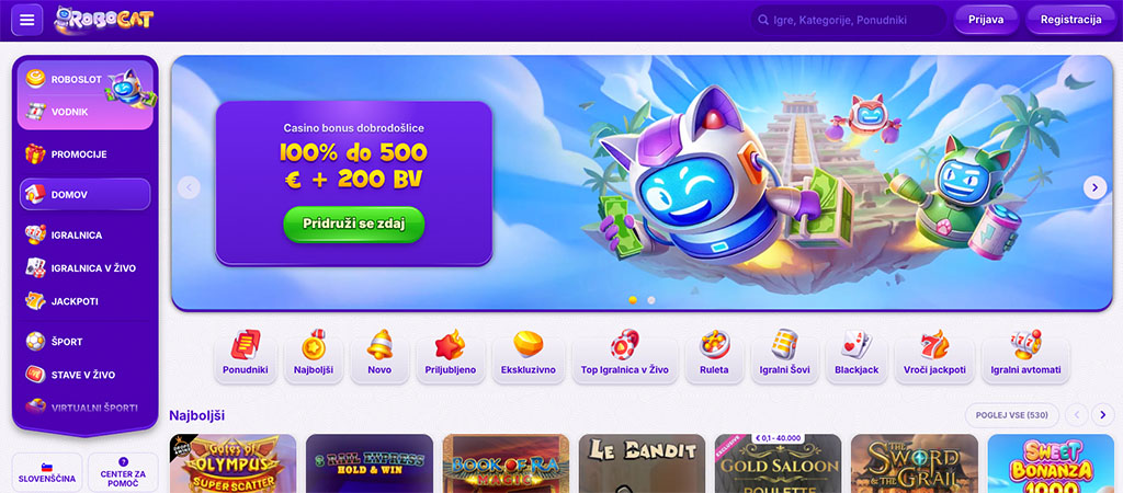 RoboCat, Futuristična Izkušnja, online casino