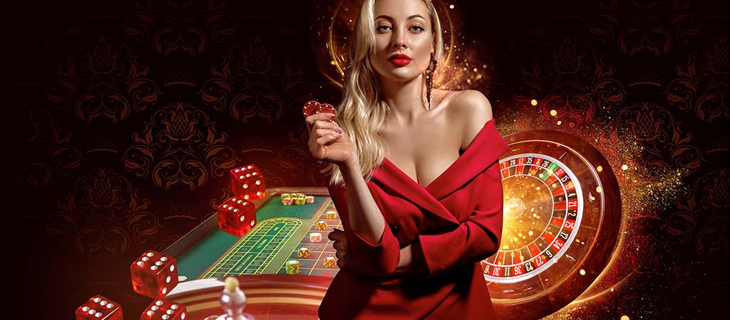 spletna ruleta, kazino dama, luksuzno igranje, igralniška izkušnja, met kock, glamur, zabava, spletna igralnica