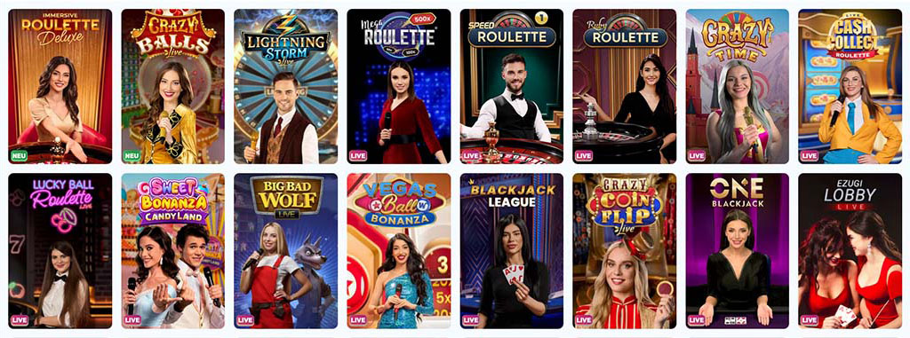 SlotsPalace Casino, Live Igre v Živo