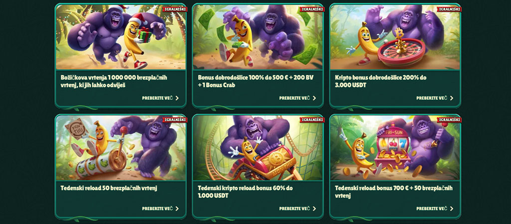 Kripto Casino Bonus, online casino, Sloveniji prinašajo igre