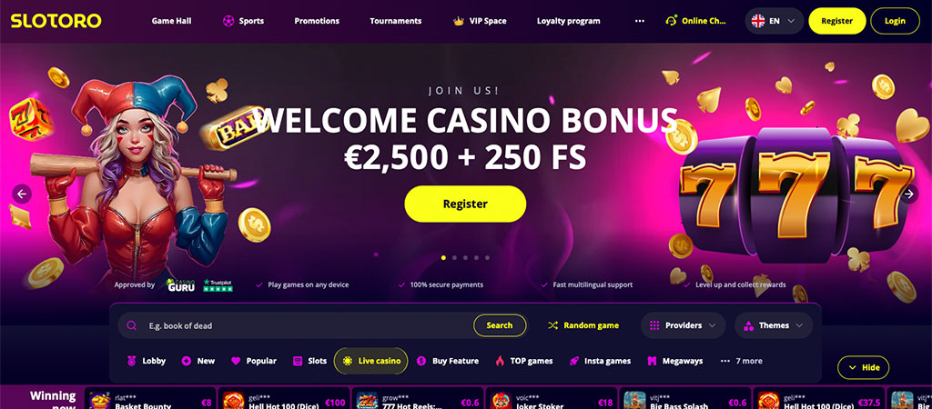 Slotoro je Igralnica Kjer se Adrenalin Sreča z Zabavo