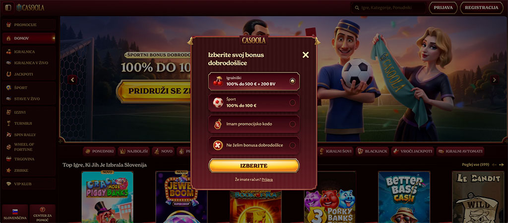 Registrirajte Svoj Igralniški Račun v Casoola