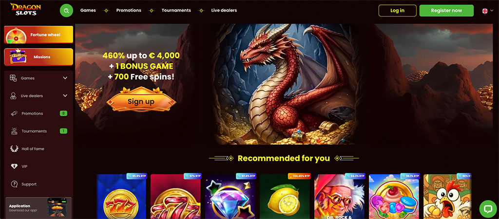 DragonSlots Casino, online casino, Sloveniji prinašajo igre