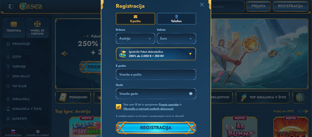 Hitra Registracija Vašega Igralniškega Računa