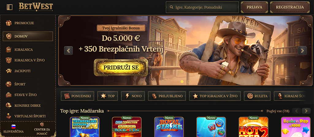 Naše Mnenje o BetWest, online casino Slovenija