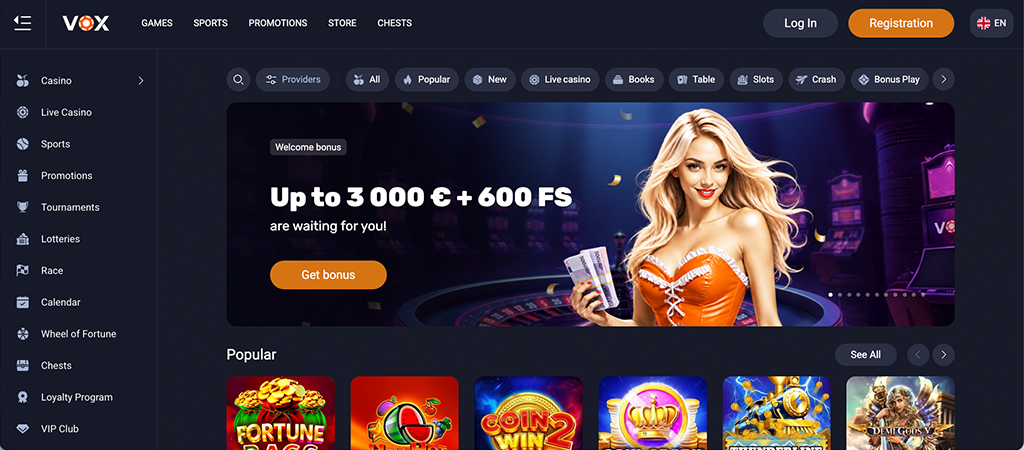 Vox Casino, Online casino v Sloveniji