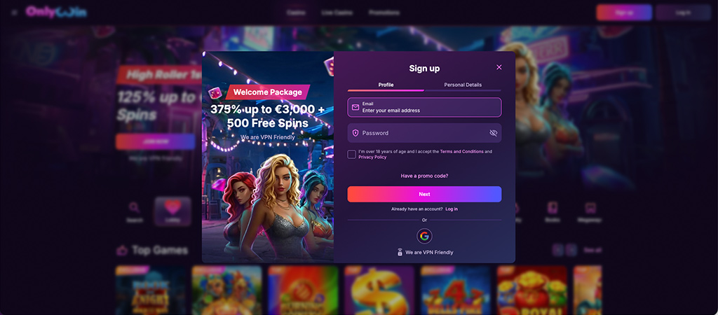 Registracija Vašega Igralniškega Računa, casino igre