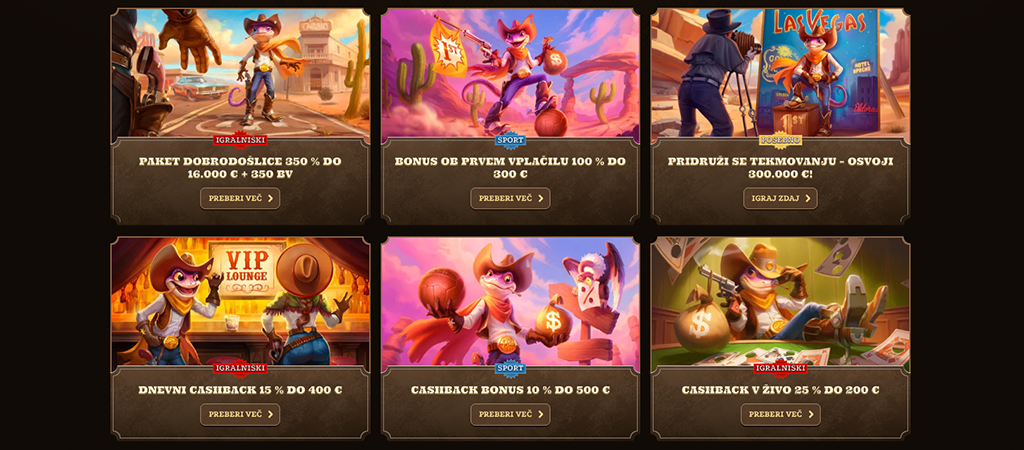 Lizaro Spletna Bonusi in Promocije, casino igre
